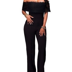 Black pants one piece outfit